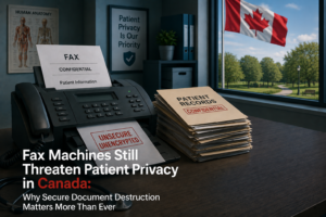 Fax Machines Still Threaten Patient Privacy in Canada: Why Secure Document Destruction Matters More Than Ever